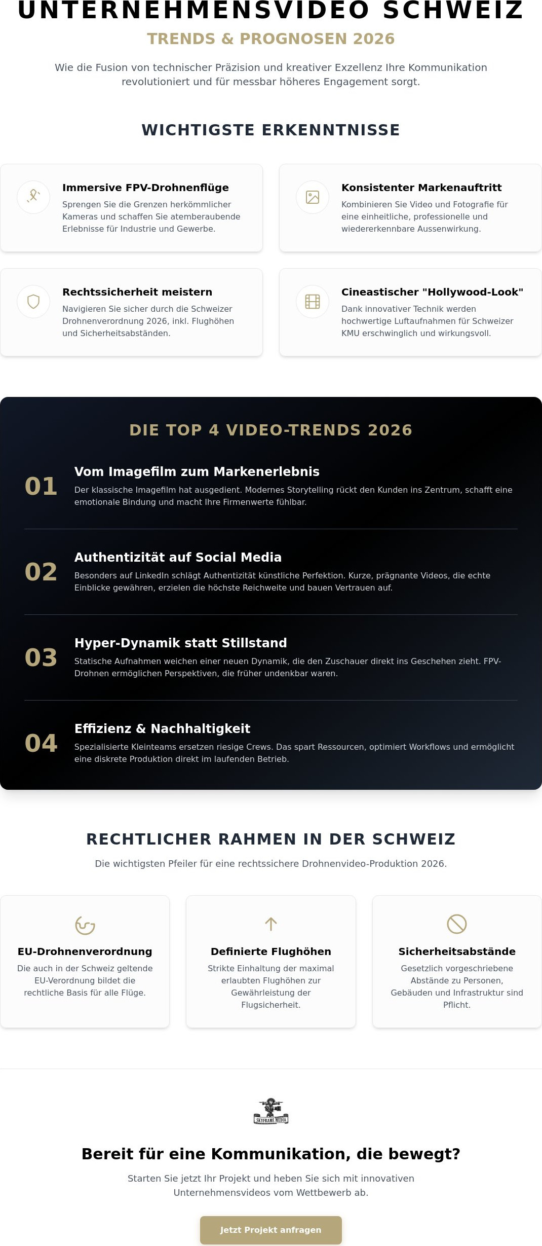 Visuelle Kommunikation für Unternehmen in der Schweiz: Die Trends 2026